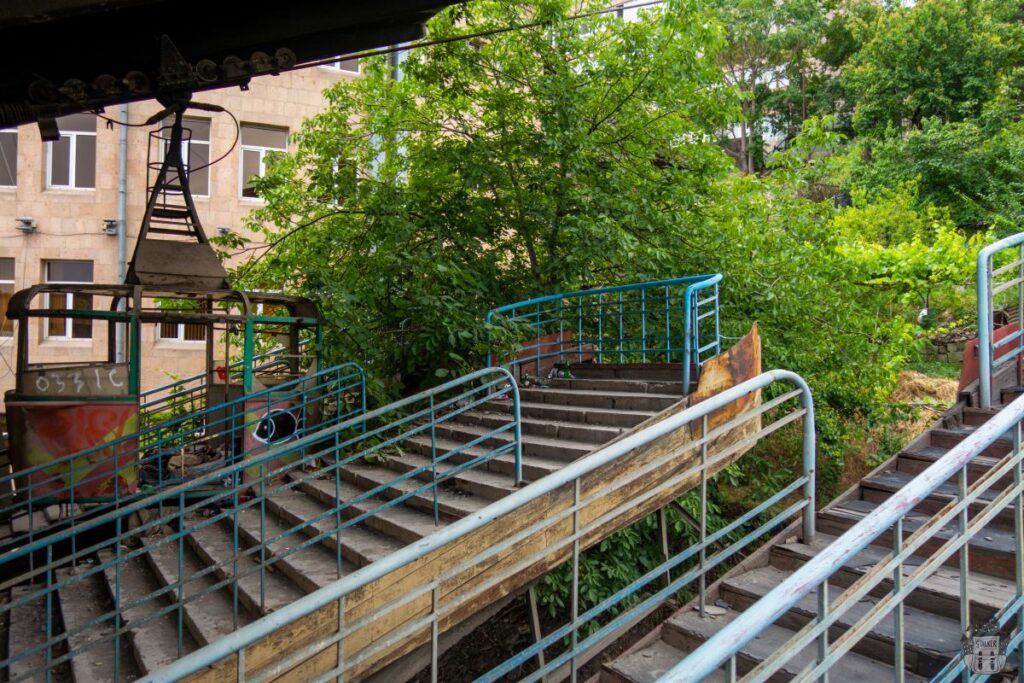 Abandoned cable car in Yerevan