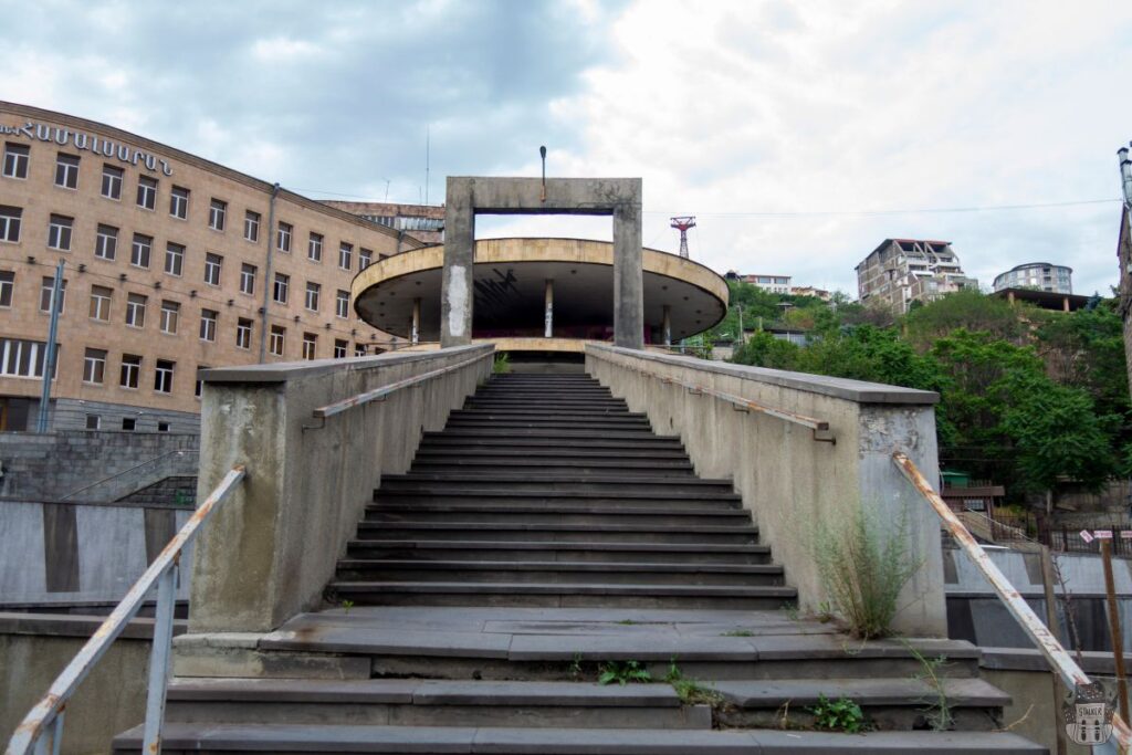 Abandoned cable car in Yerevan