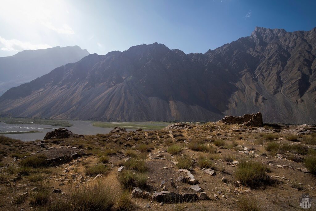 Abandoned cemetery (khokiston) in Pamir, Tajikistan