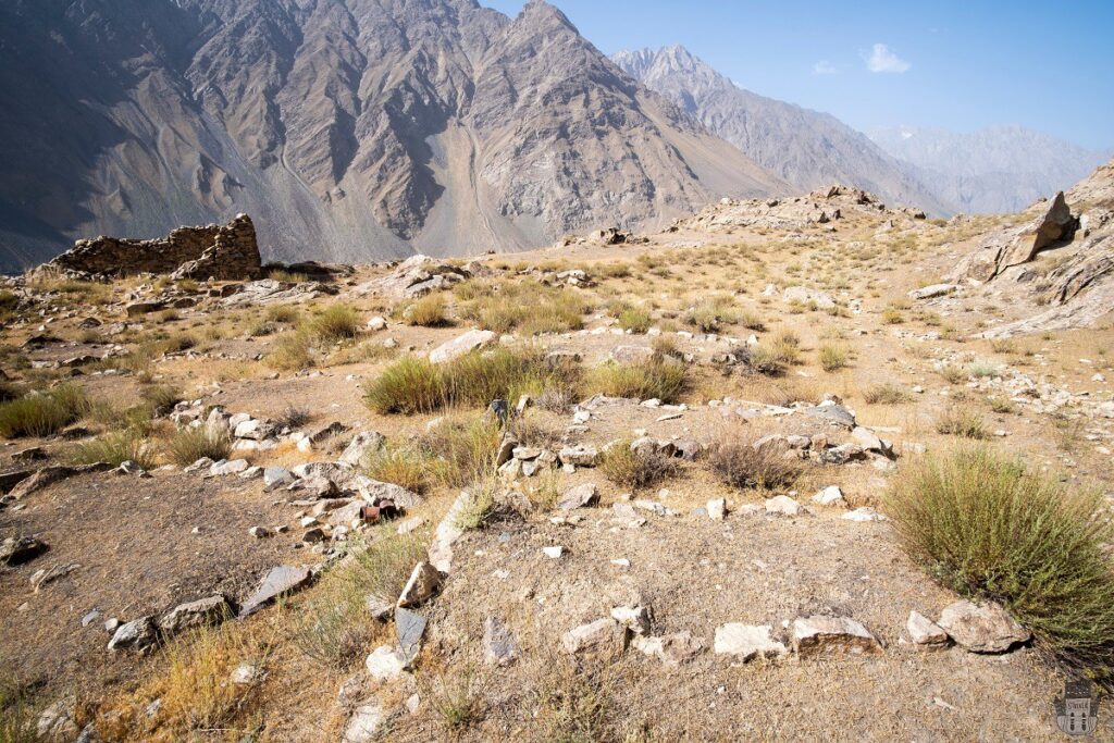 Abandoned cemetery (khokiston) in Pamir, Tajikistan