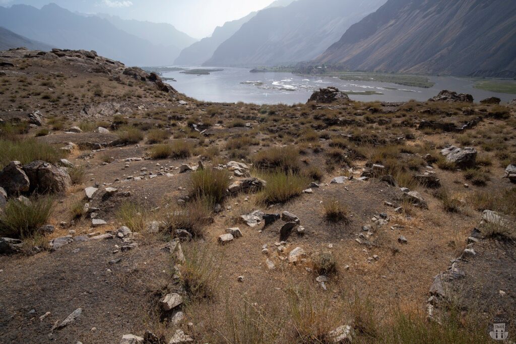 Abandoned cemetery (khokiston) in Pamir, Tajikistan