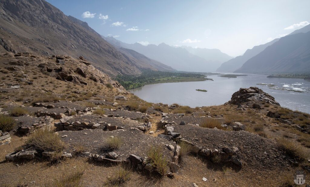 Abandoned cemetery (khokiston) in Pamir, Tajikistan