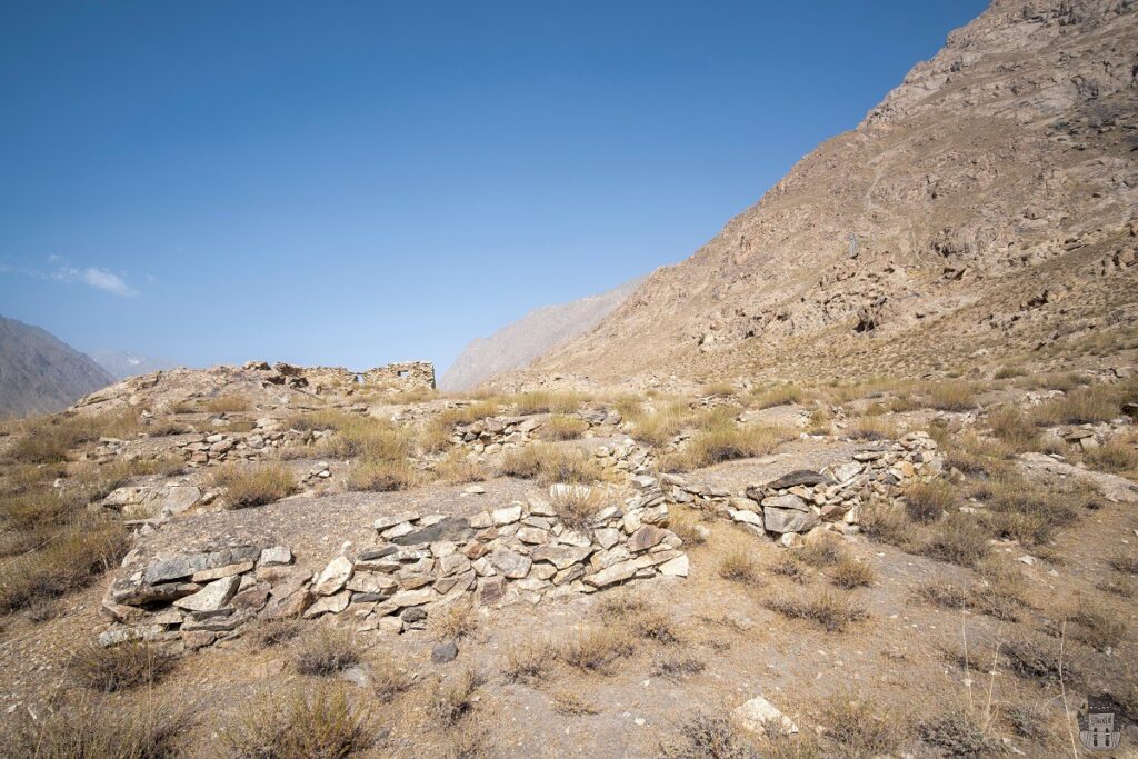 Abandoned cemetery (khokiston) in Pamir, Tajikistan