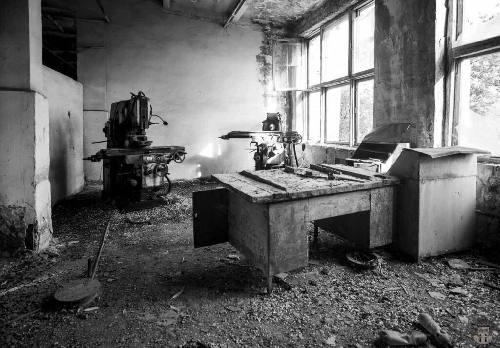 Abandoned factory in Ming-Kush, Kyrgyzstan