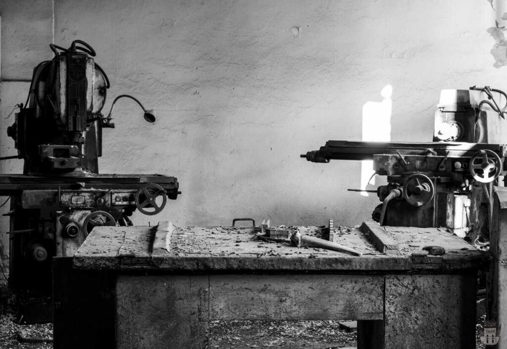 Abandoned factory in Ming-Kush, Kyrgyzstan