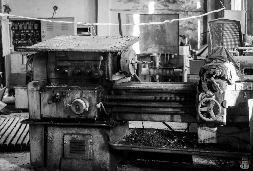 Abandoned factory in Ming-Kush, Kyrgyzstan