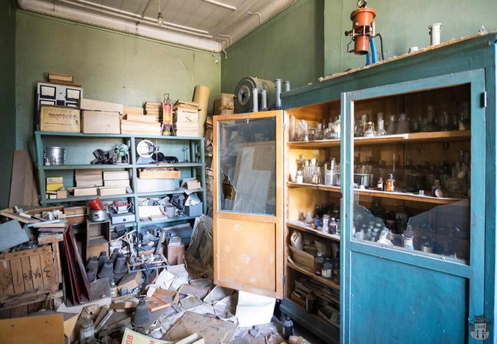 School materials in the abandoned village of Ming-Kush