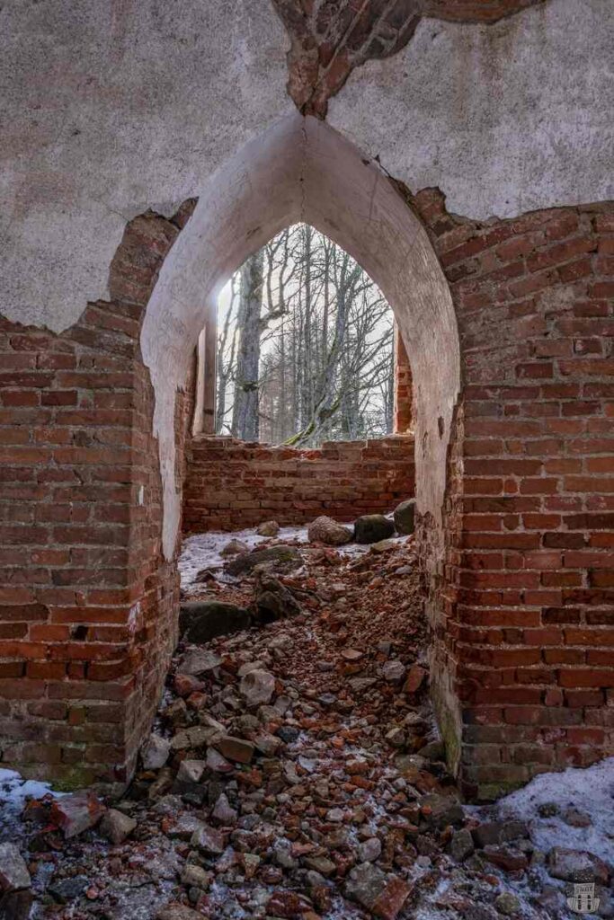 Abandoned Lutheran Church of Veckalsnava in Latvia