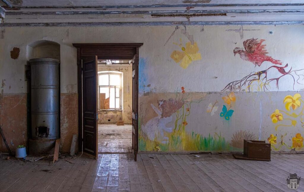 The abandoned manor of Lazdonas in Latvia