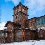 The abandoned manor of Lazdonas in Latvia