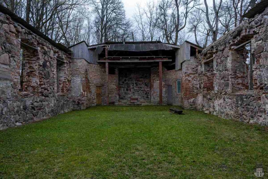 Abandoned Vestienas luterāņu church in Latvia